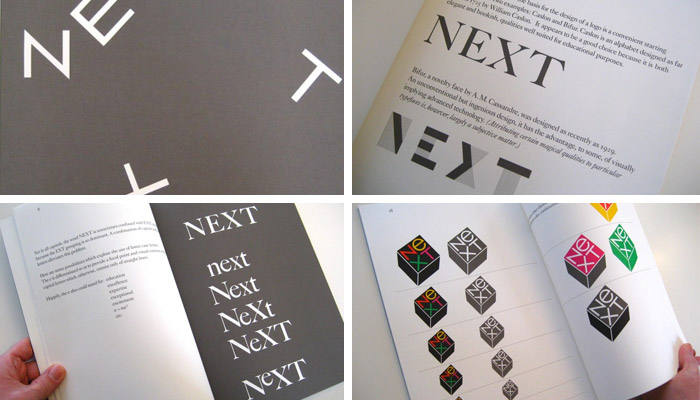 Pages from Paul Rand’s NeXT brand presentation for Steve Jobs, Spring 1986 (Source: paul-rand.com)