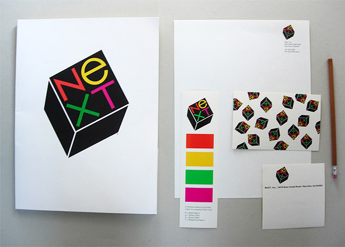NeXT logo and collateral designed by Paul Rand in 1986 (Source: paul-rand.com)